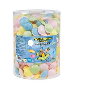 Soucoupes aux goûts fruités lots de 10 Soucoupes