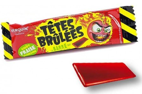 Barre Têtes Brulées Fraise (L'unité)